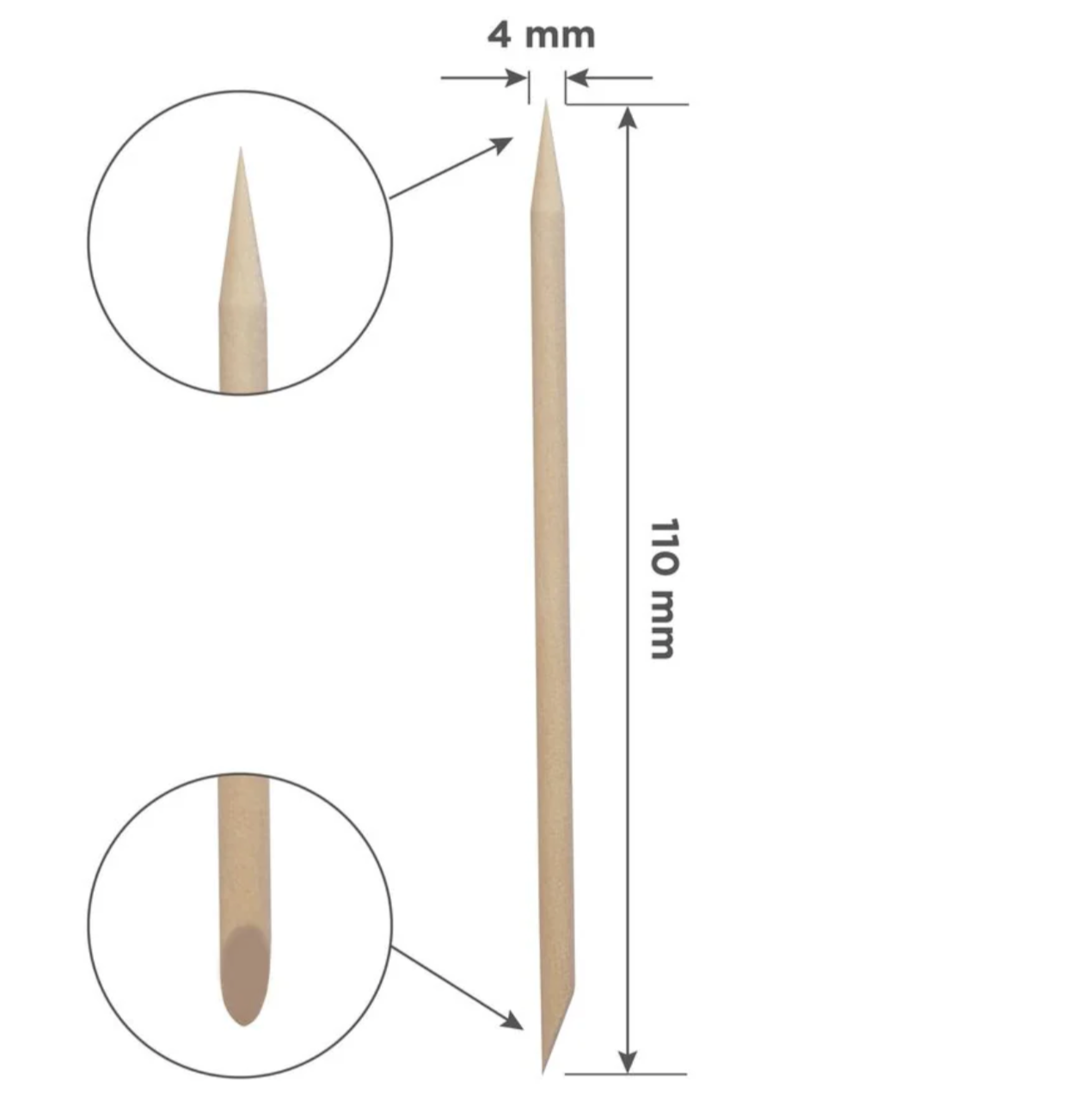 Staleks Orange Stick EXPERT Wooden 110 Mm (100 Pcs)